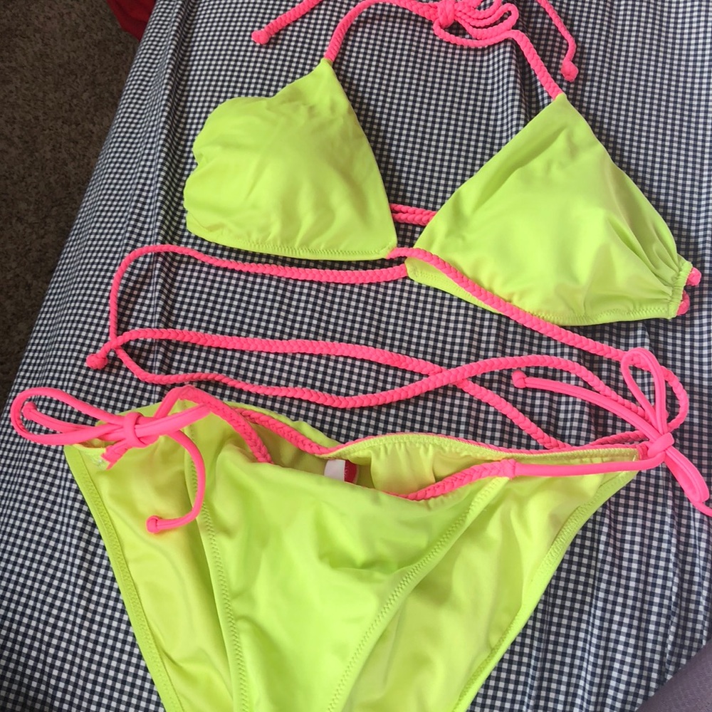 NWOT Neon and Pink Bathing Suit